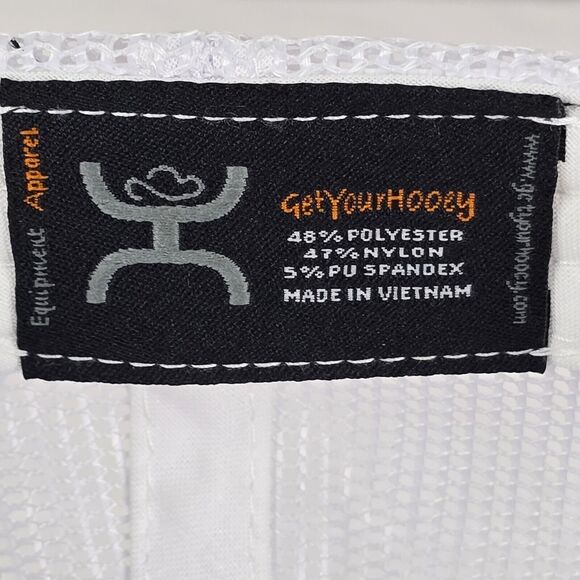 Hooey Trucker Hat Strap Roughy 4031T-BKWH Black White Tan Wht Logo Snapback NWT - Picture 10 of 12
